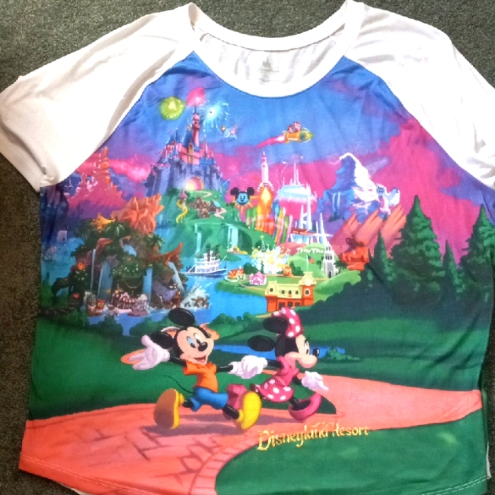 Womens Disney Resort Multicolor Graphic T-Shirt